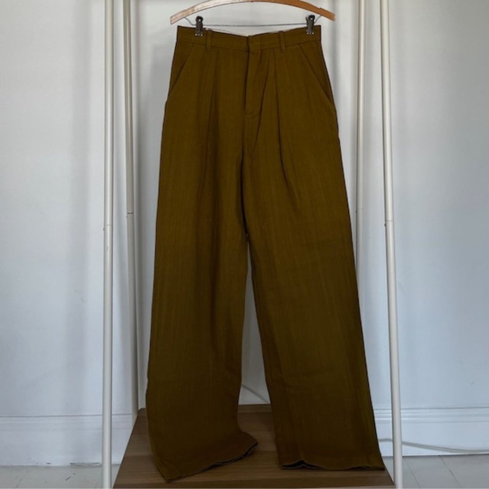 Mara Hoffman Olive Wide-Leg Trousers